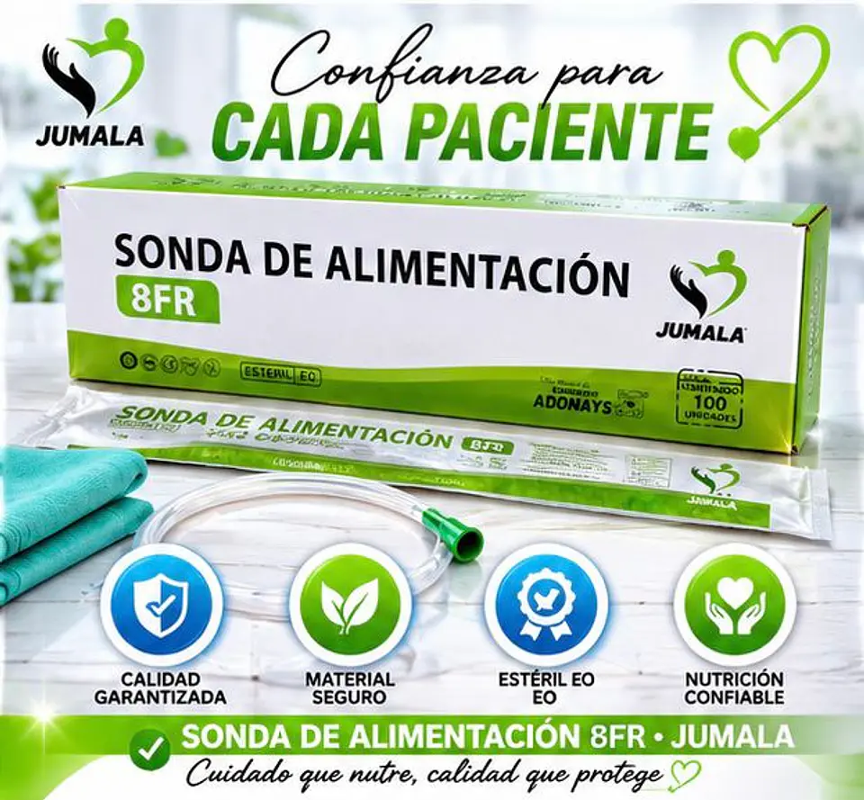 Sonda de Alimentación Estéril 8 FR Jumala – Embalaje 600 Unidades (6 Cajas x 100 Unidades) 4