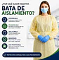 Bata de Aislamiento Desechable Color Amarillo – Embalaje 100 Unidades - Miniatura 5