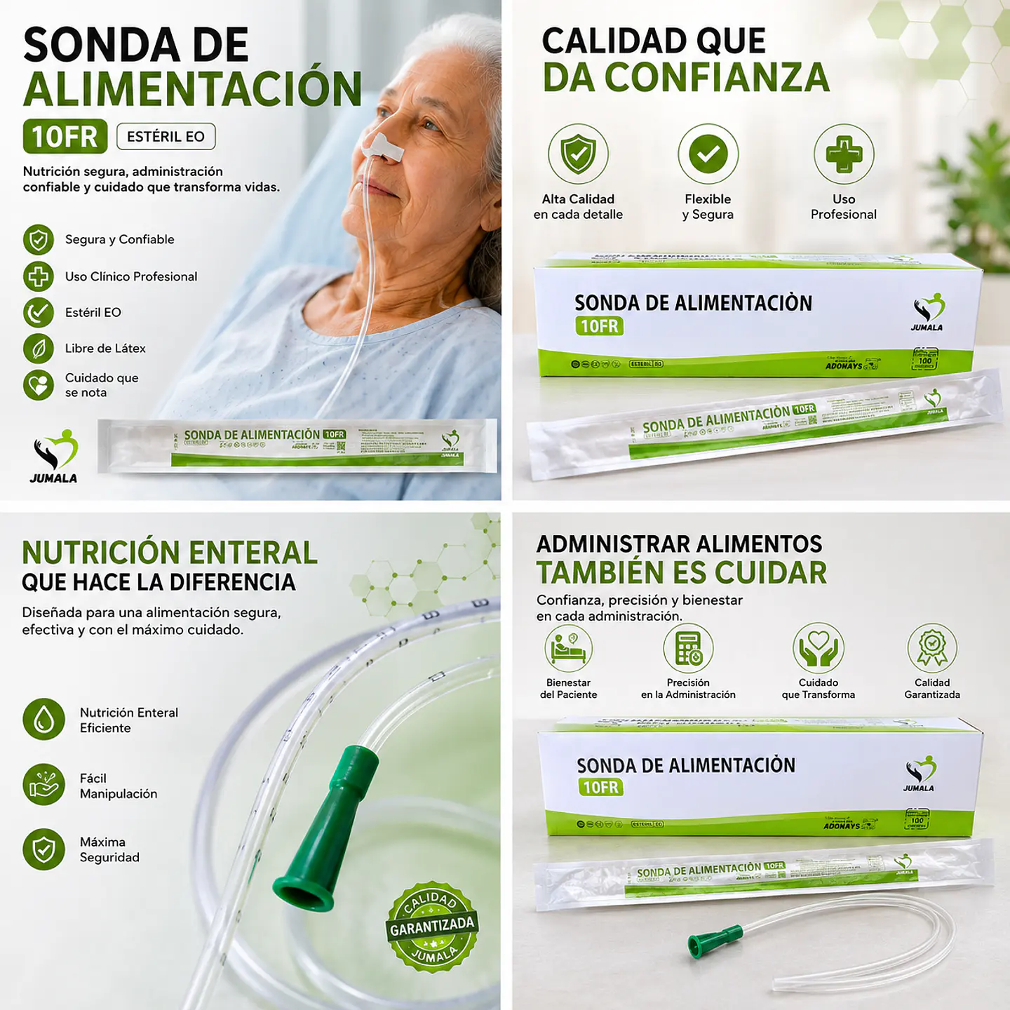 Sonda de Alimentación Estéril 10 FR Jumala – Embalaje 600 Unidades (6 Cajas x 100 Unidades) 5