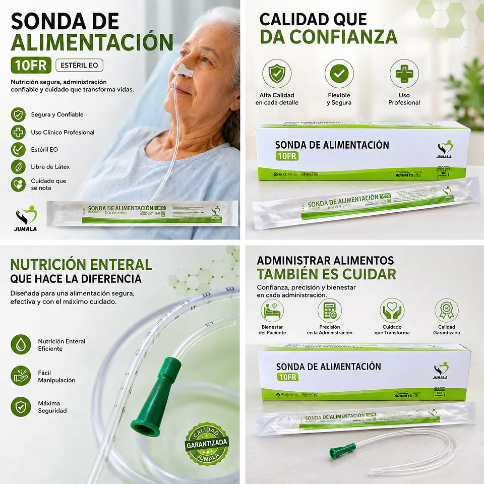 Sonda de Alimentación Estéril 10 FR Jumala – Embalaje 600 Unidades (6 Cajas x 100 Unidades) 5