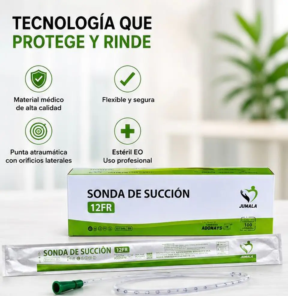 Sonda de Succión Estéril 12 FR Jumala – Embalaje 600 Unidades (6 Cajas x 100 Unidades) 4