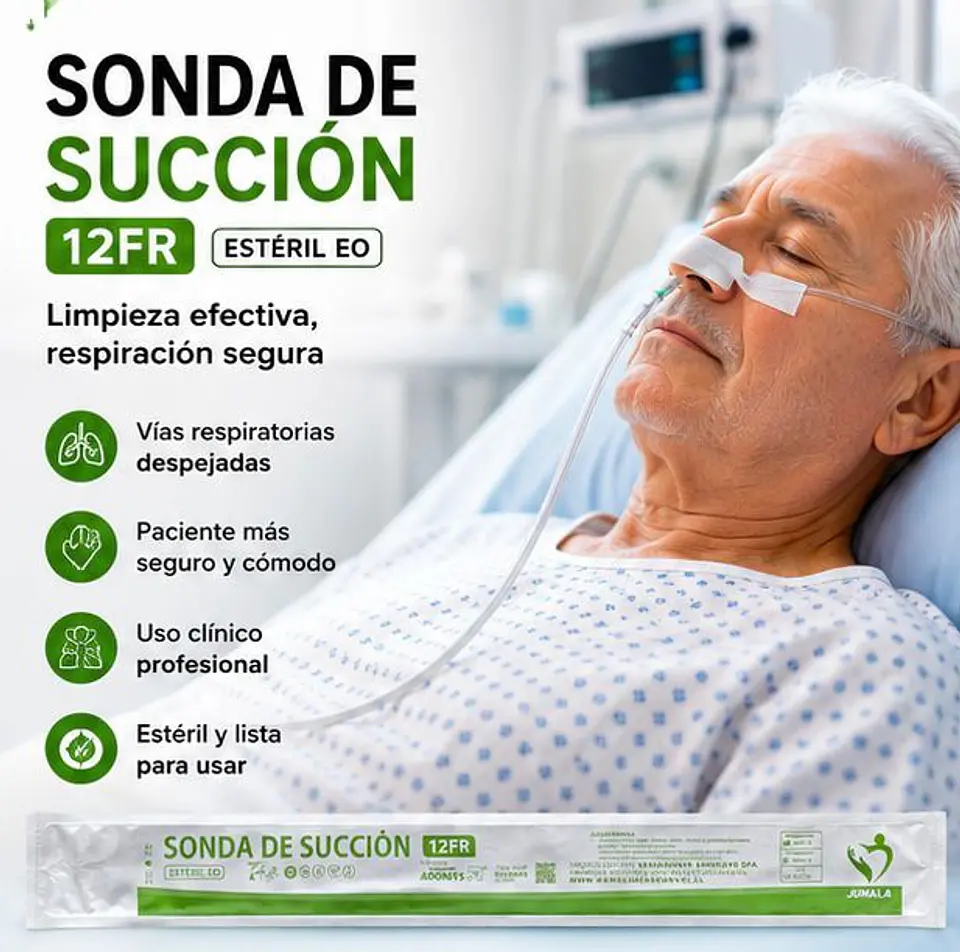 Sonda de Succión Estéril 12 FR Jumala – Embalaje 600 Unidades (6 Cajas x 100 Unidades) 2