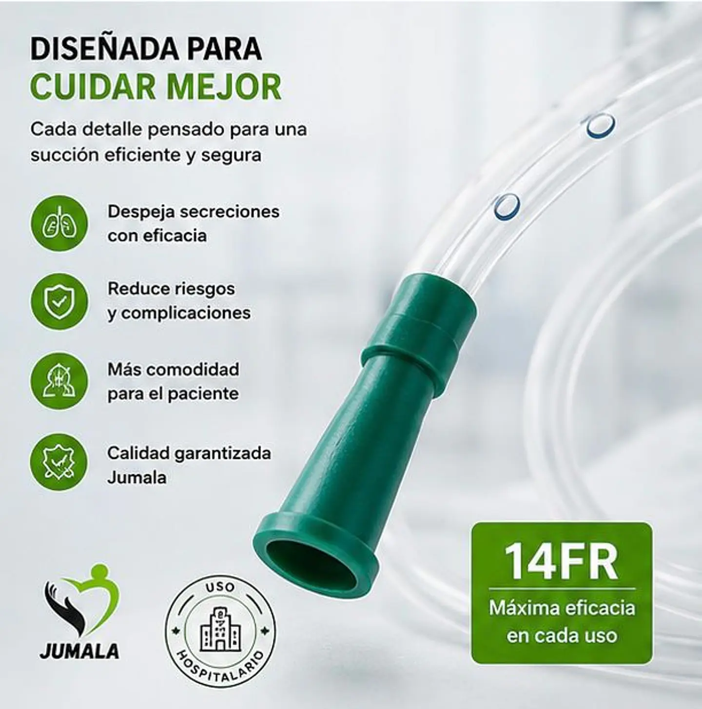 Sonda de Succión Estéril 14 FR Jumala – Embalaje 600 Unidades (6 Cajas x 100 Unidades) 3