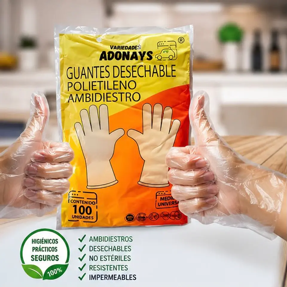 Guantes Desechables Multiusos Polietileno – Embalaje 10.000 Unidades (100 Paquetes x 100 Unidades) 1