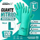 Guantes Nitrilo Industrial Verde Limpieza – Embalaje 120 Pares - Miniatura 9