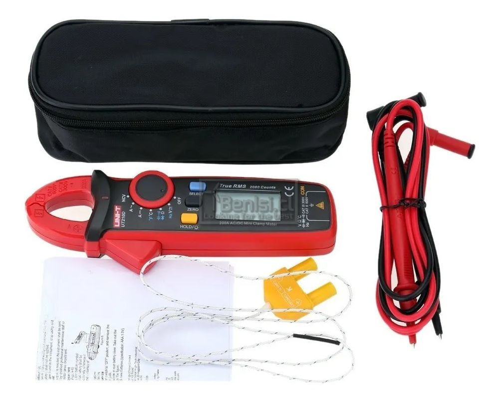 AMPERIMETRO MULTITESTER UT210D, 200A, 600VAC-DC