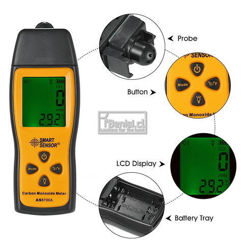 DETECTOR MONOXIDO CARBONO (CO) - AS8700A