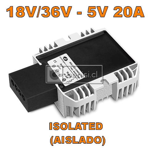 CONVERSOR AISLADO DC-DC 18V/36V A 5V 20A 100W