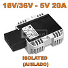 CONVERSOR AISLADO DC-DC 18V/36V A 5V 20A 100W