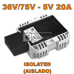 CONVERSOR AISLADO DC-DC 36V/75V A 5V 20A 100W