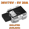 CONVERSOR AISLADO DC-DC 36V/75V A 5V 20A 100W