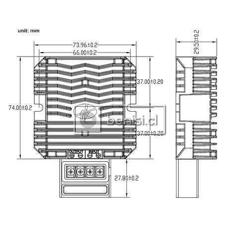 CONVERSOR AISLADO DC-DC 18V/36V A 12V 10A 120W
