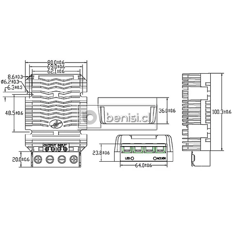 INVERSOR / CONVERTIDOR DC-DC 72V A 12V 40A 480W