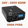 INVERSOR ONDA PURA DC-AC 24V A 230V 600W