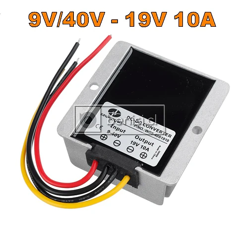 REGULADOR VOLTAJE DC-DC 9V-40V A 19V 10A 