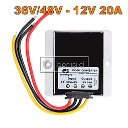 INVERSOR / CONVERTIDOR DC-DC 36V/48V A 12V 20A 240W 