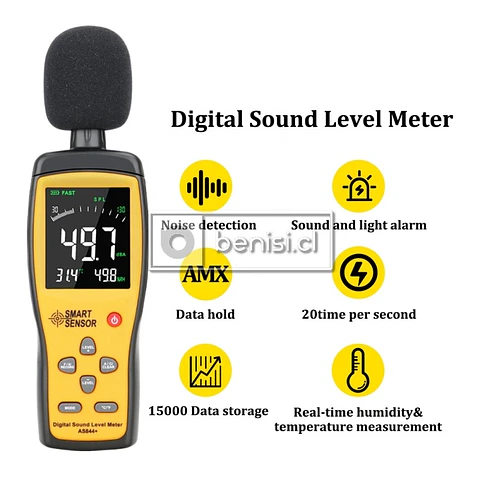 SONOMETRO DIGITAL SMART SENSOR AS844+