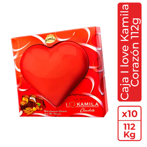 Caja I Love Kamila corazón 112g