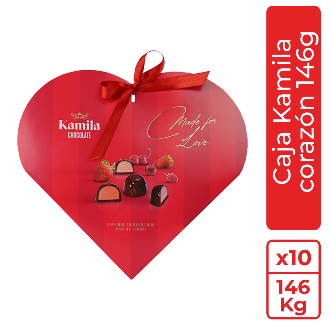 Caja Kamila Chocolate Corazón 146g 1