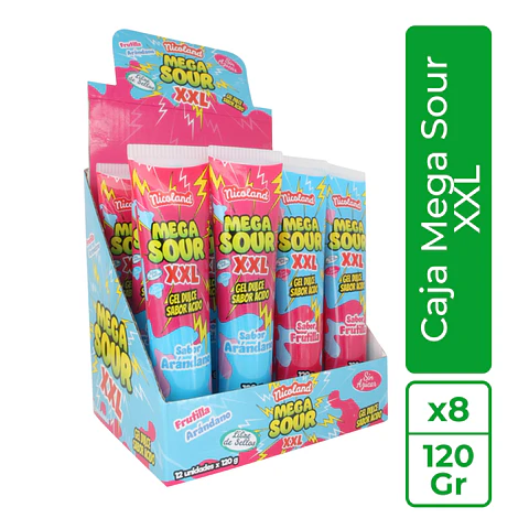 Caja de 8 Display de Mega Sour XXL