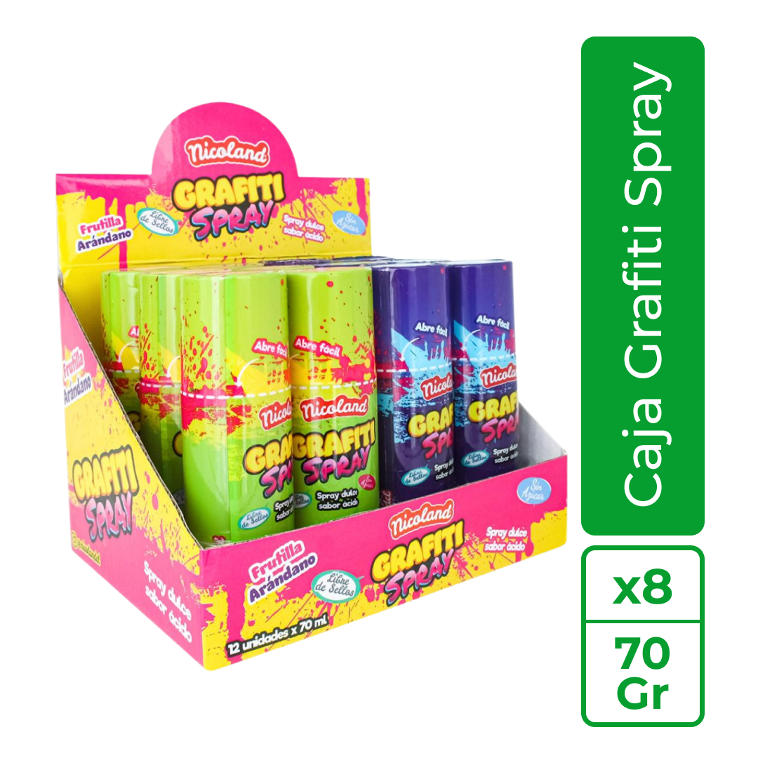 Caja de 8 display de Grafiti Spray  1