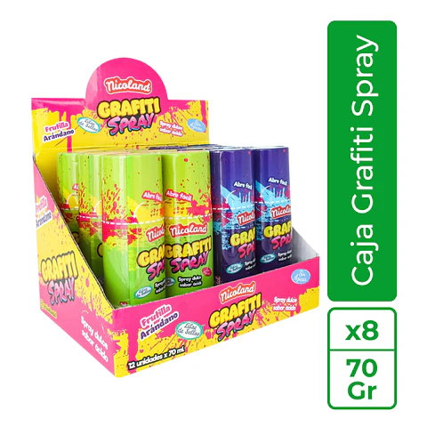 Caja de 8 display de Grafiti Spray 