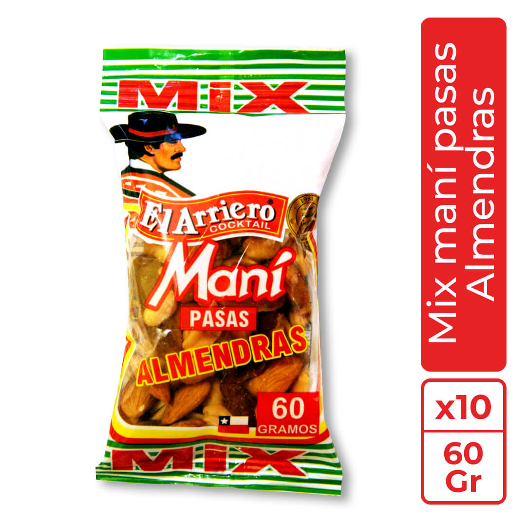 Mix Maní Pasas Almendras 60 Gr 1