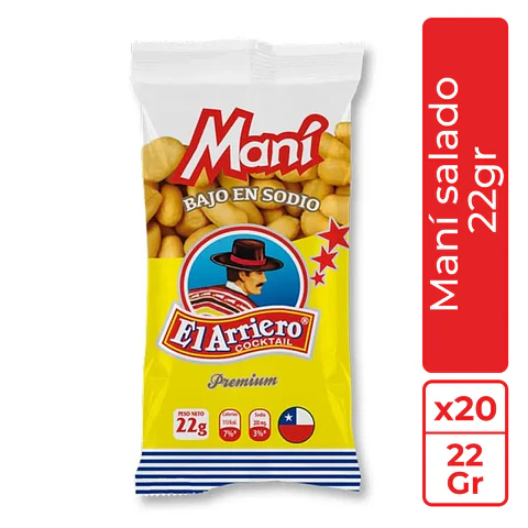 Maní salado 22gr El Arriero