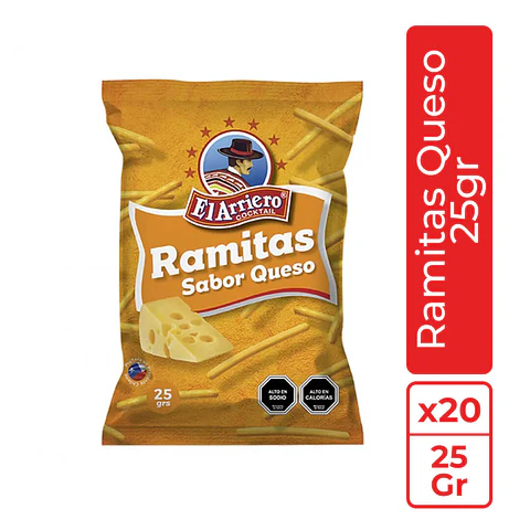 Ramitas de queso 25gr c/u