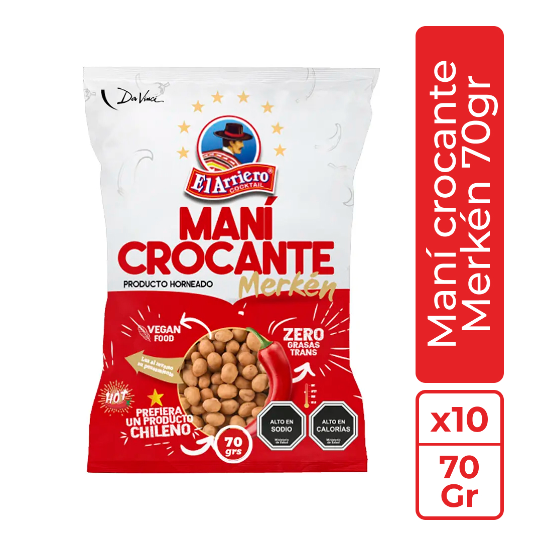 Maní crocante merkén 70gr El Arriero 1