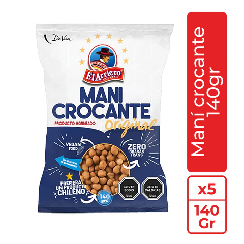 Maní crocante 140gr El Arriero
