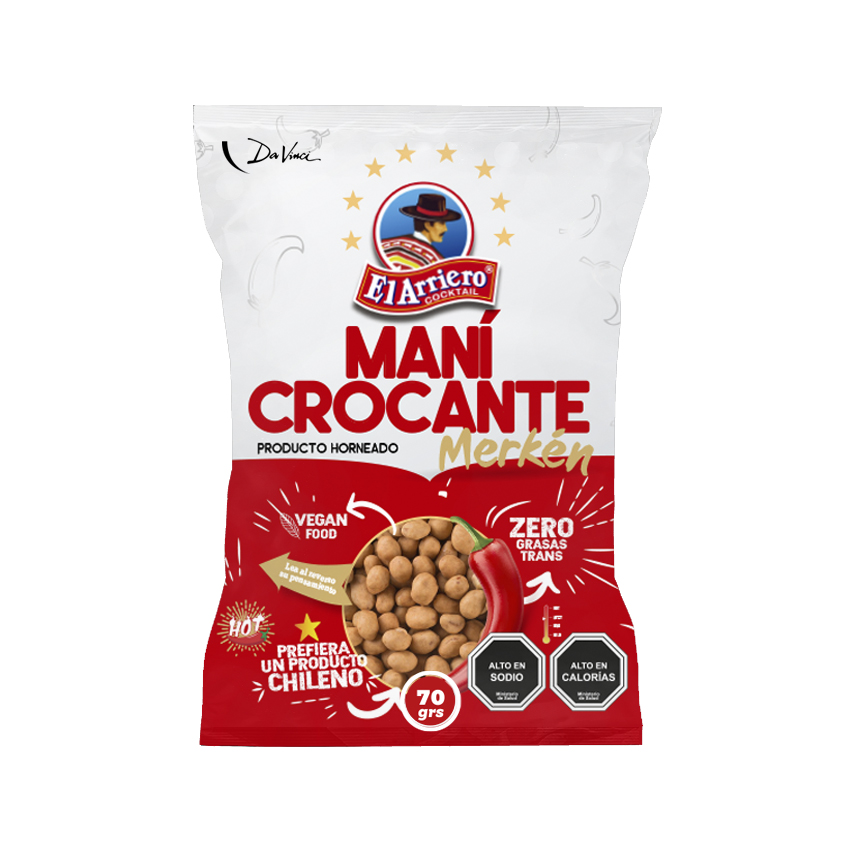 Maní crocante merkén 70gr El Arriero 2