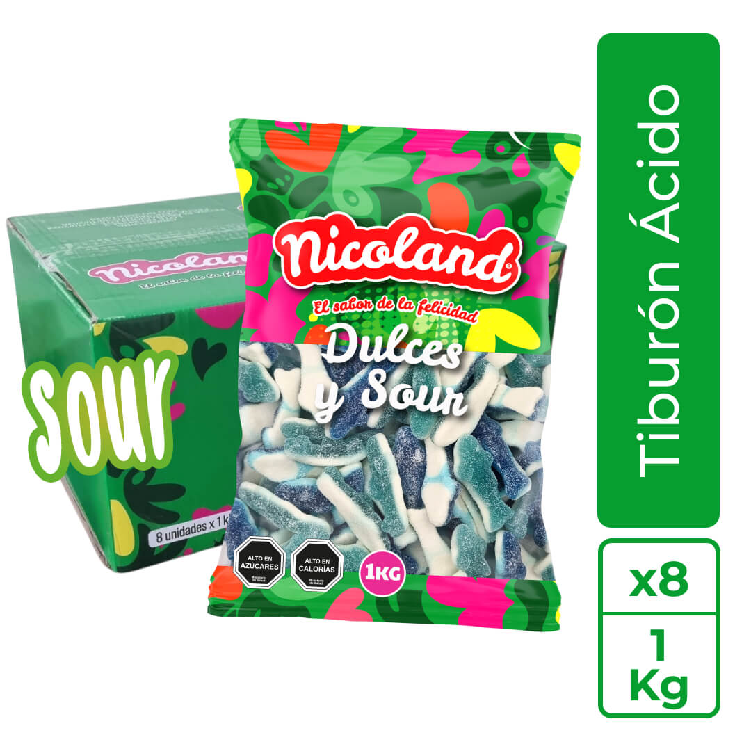 Caja gomita Tiburón Ácido 1