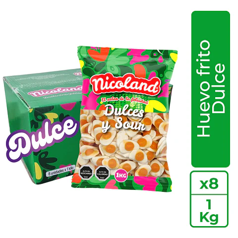 Caja gomita Huevo Frito 1 kg