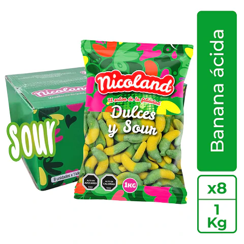 Caja gomita Banana Bicolor
