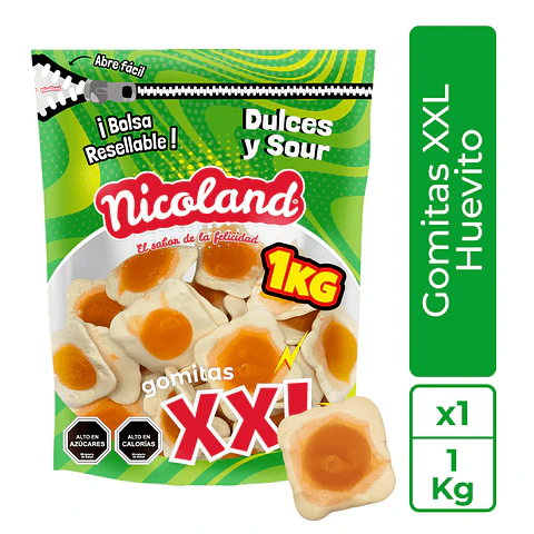 Nuevas Gomitas XXL Huevo Frito