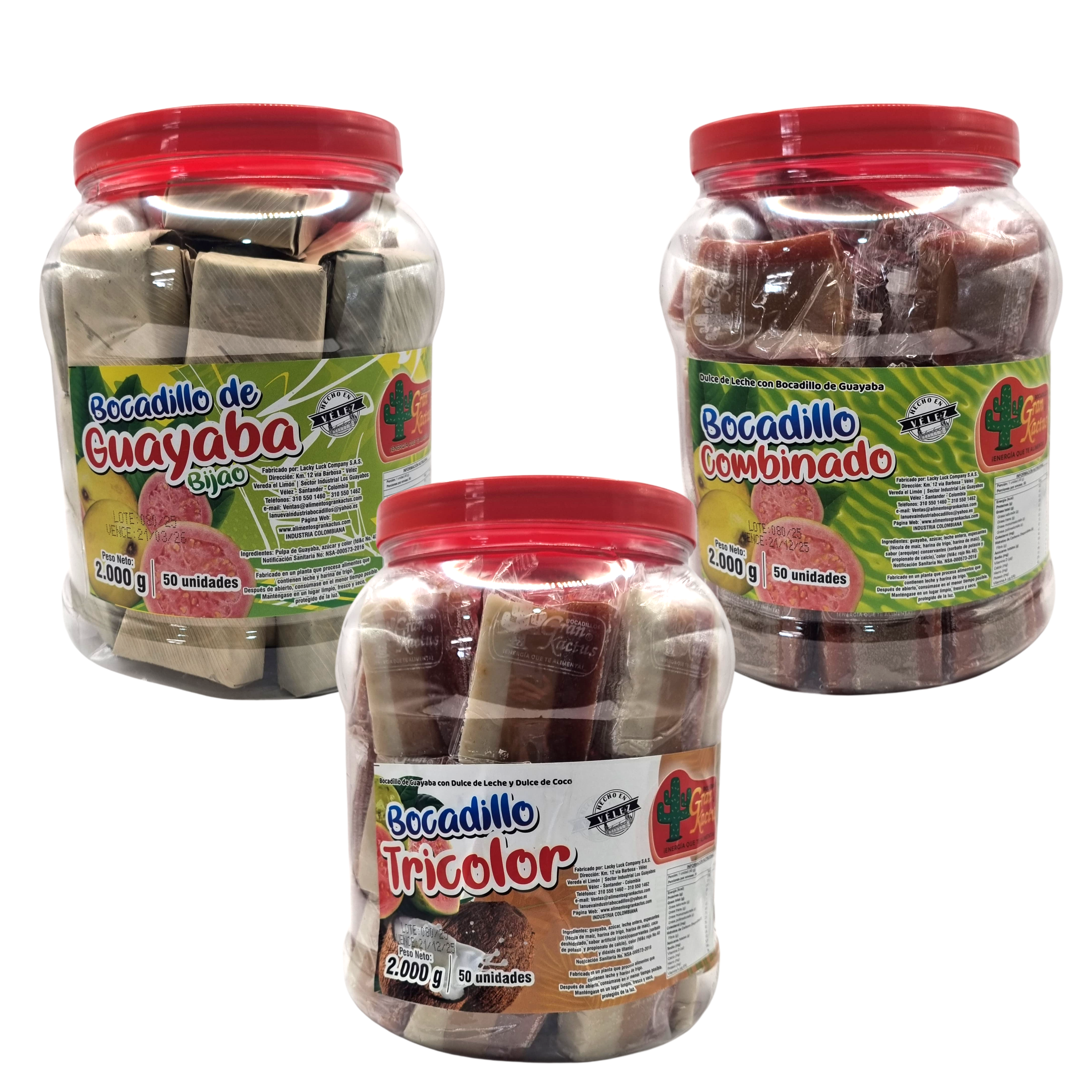 Pack promocional de 3 bombonas de bocadillos 1