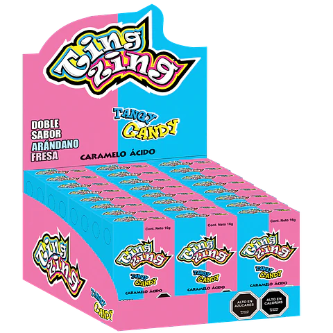 Ting Zing Caramelo ácido Arándano Fresa 