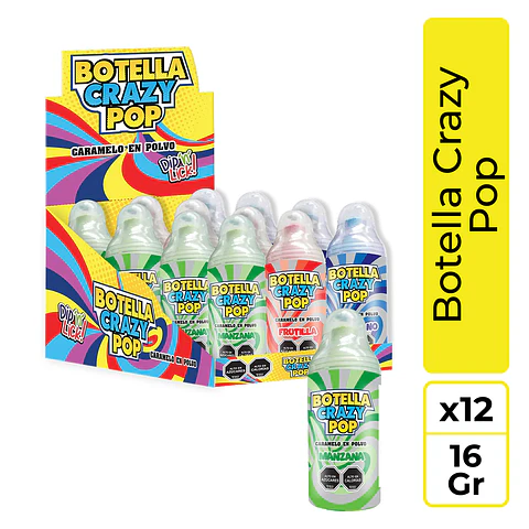 Botella Crazy Pop Caramelo en polvo
