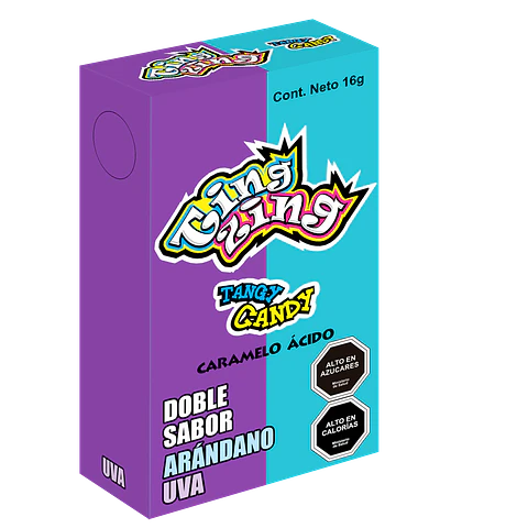 Ting Zing Caramelo ácido Arándano Uva