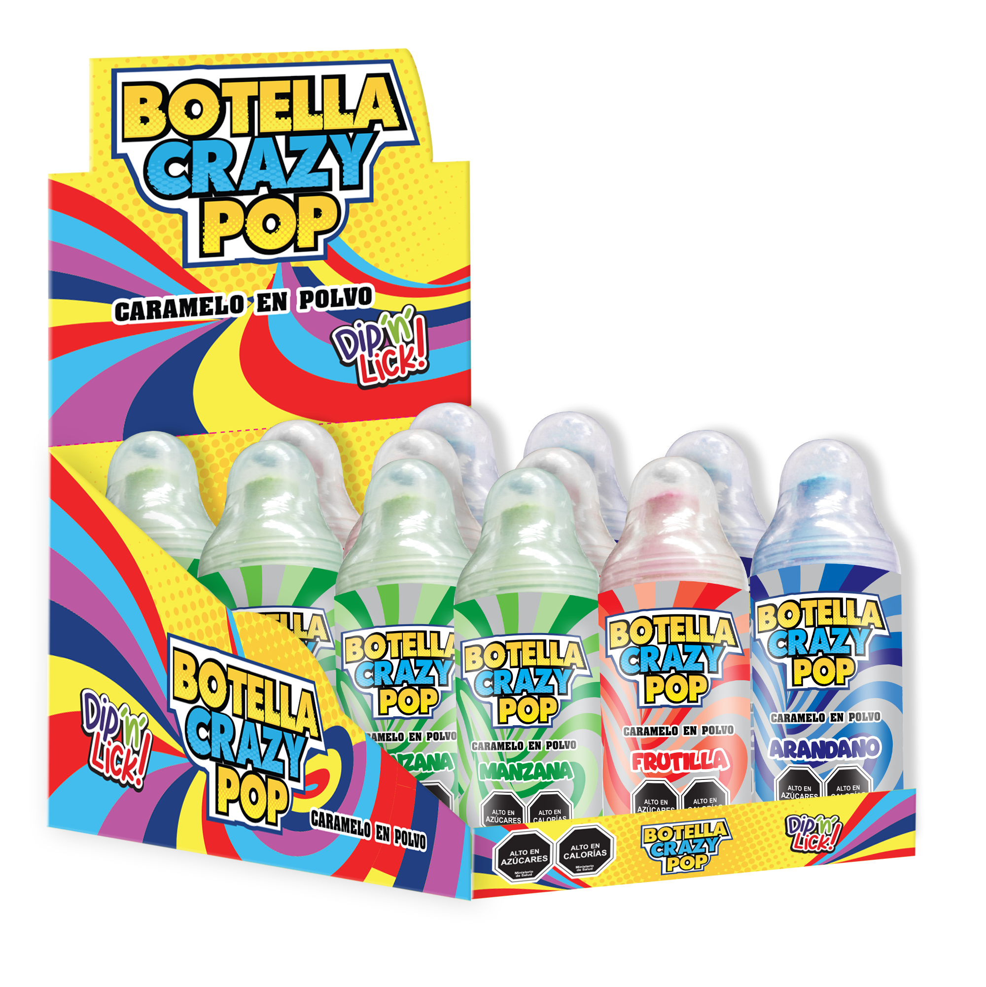 Botella Crazy Pop Caramelo en polvo 2