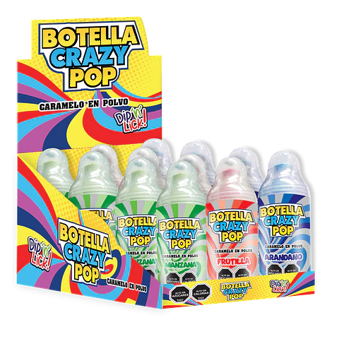 Botella Crazy Pop Caramelo en polvo