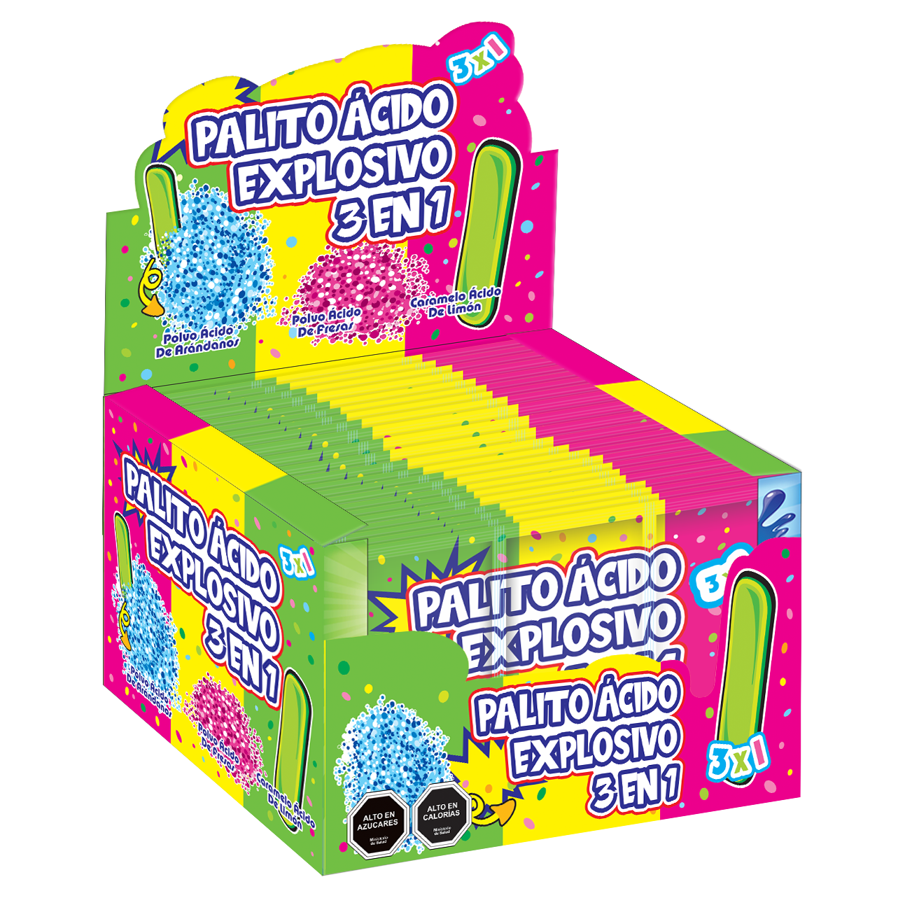 Palito ácido explosivo 3 en 1 2