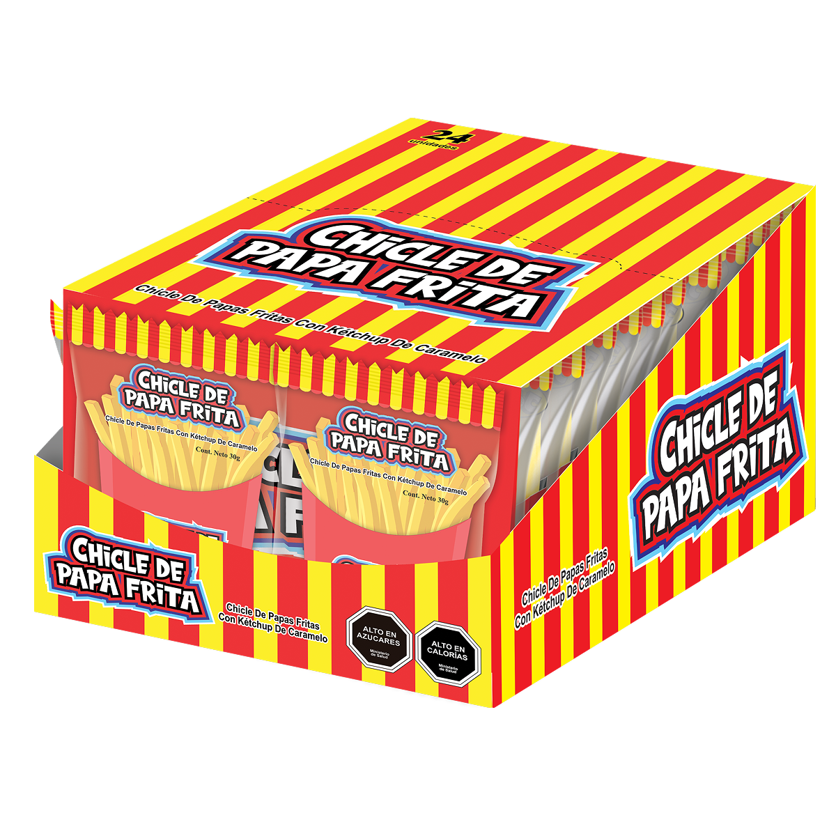 Chicle de papa fritas con kétchup de caramelo. 2