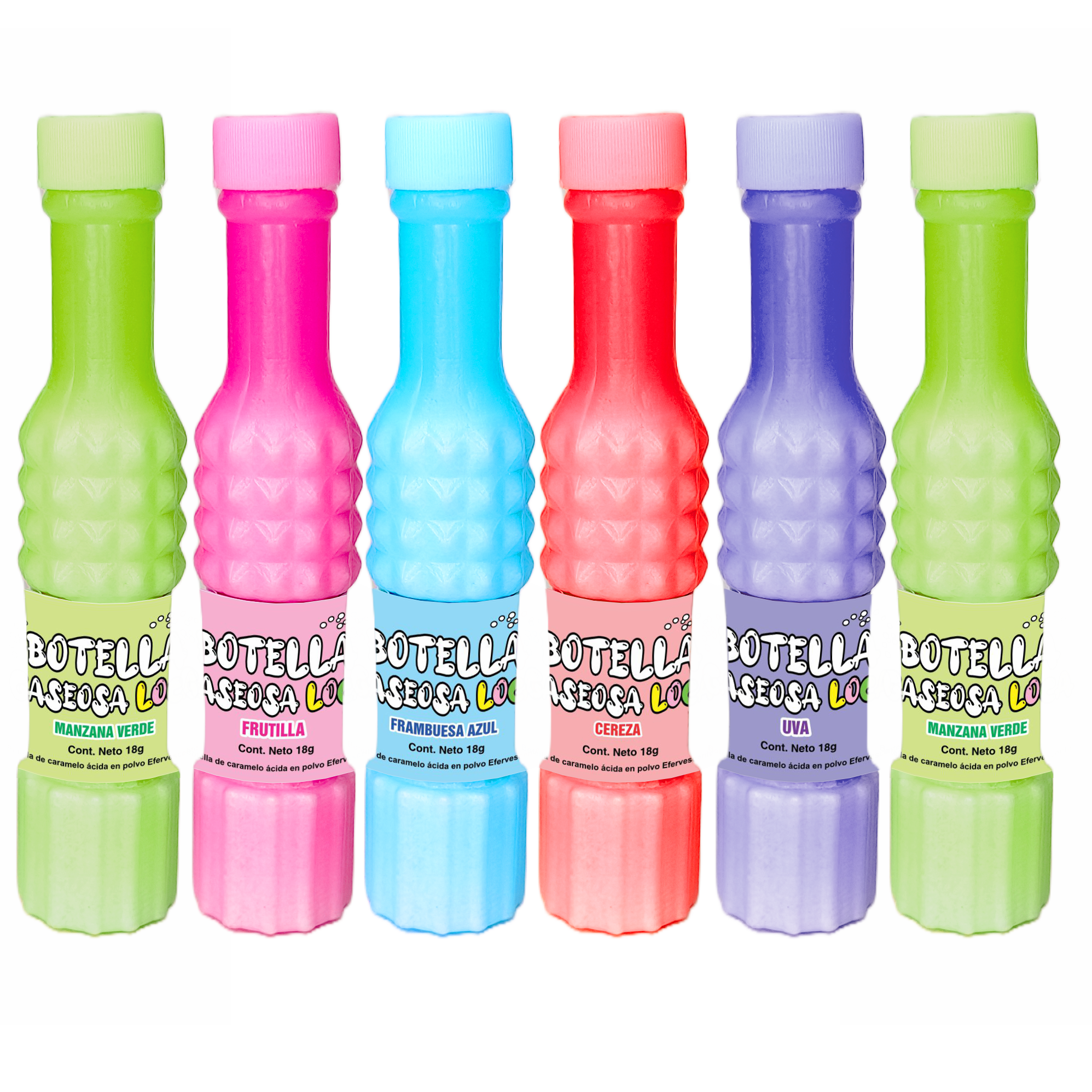 Botella gaseosa loca - Polvo de dulce ácido 3