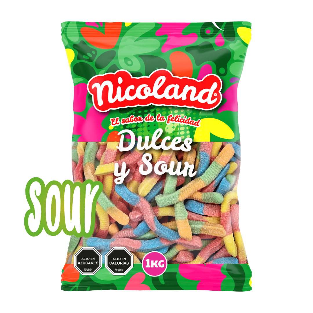 Gomita Gusano Ácido Duro XL 1 kg 2