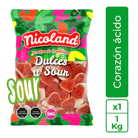 Gomita Corazón Ácido 1 kg