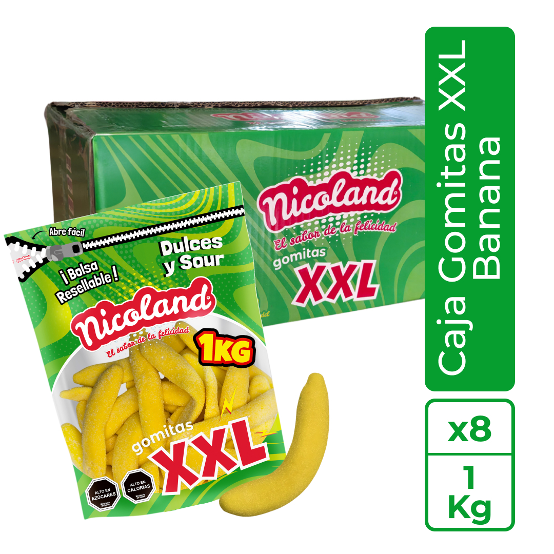Gomitas XXL Banana - Caja 8 unidades 1