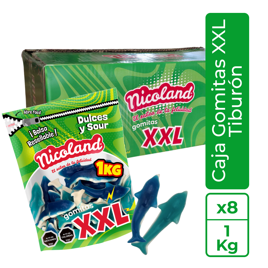 Gomitas XXL Tiburón - Caja 8 unidades 1