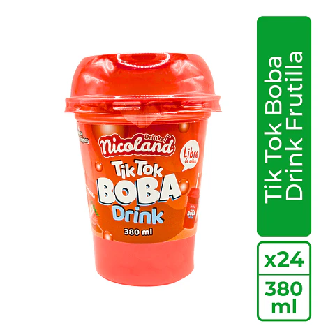 Nicoland Boba Drink Frutilla